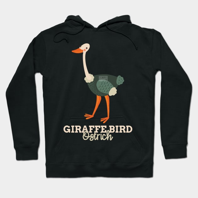 Funny Animal Name Meme Giraffe Bird OSTRICH Hoodie by porcodiseno